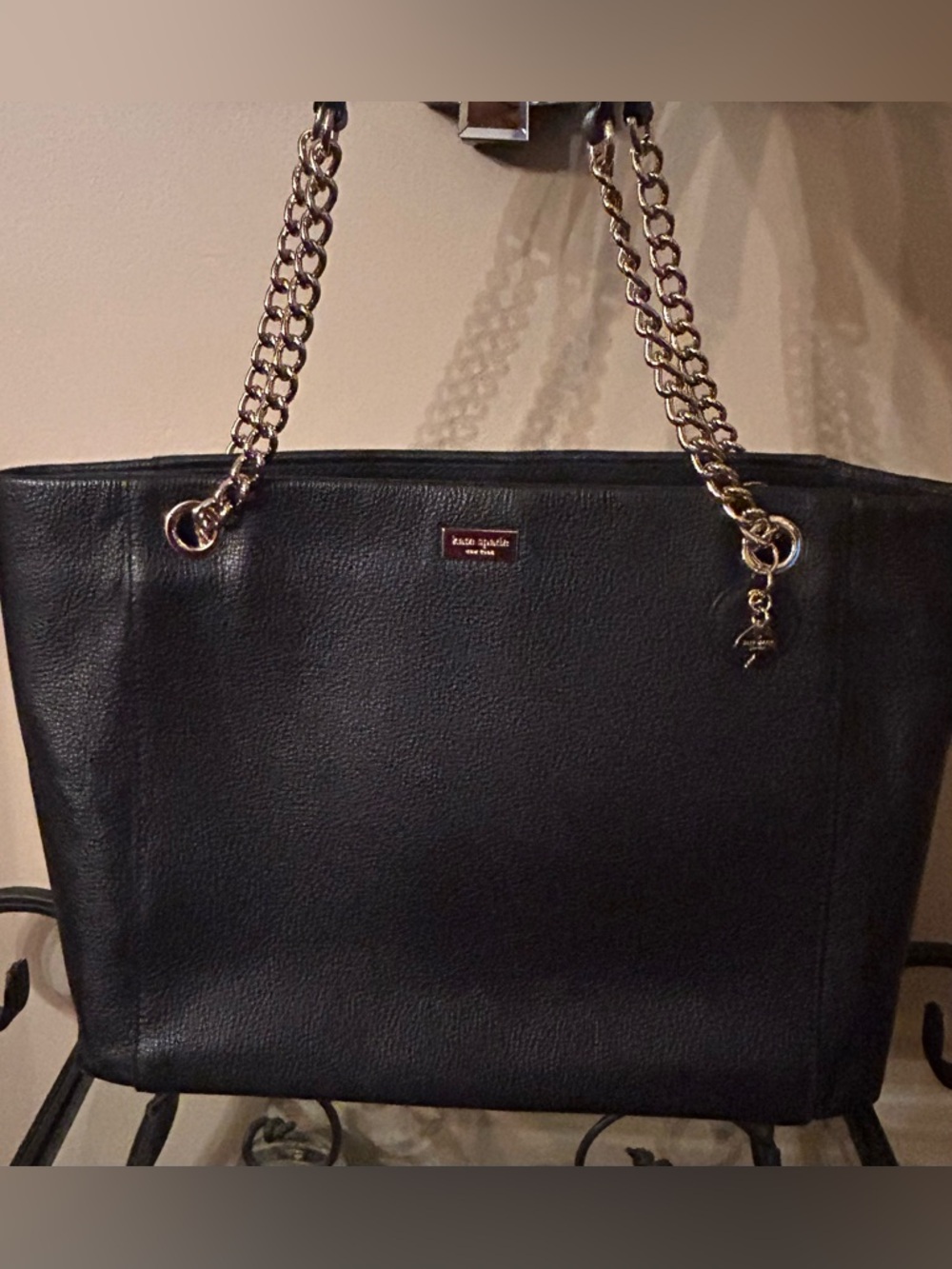 kate spade Briar Lane Willis   Leather Tote with Gold Chain Handles